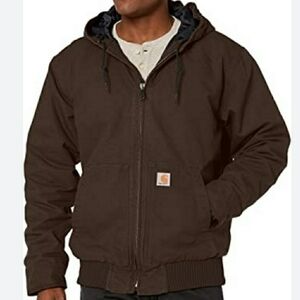 Carhartt Jacket Coat Men's Brown Hooded J130dkb Size 2X